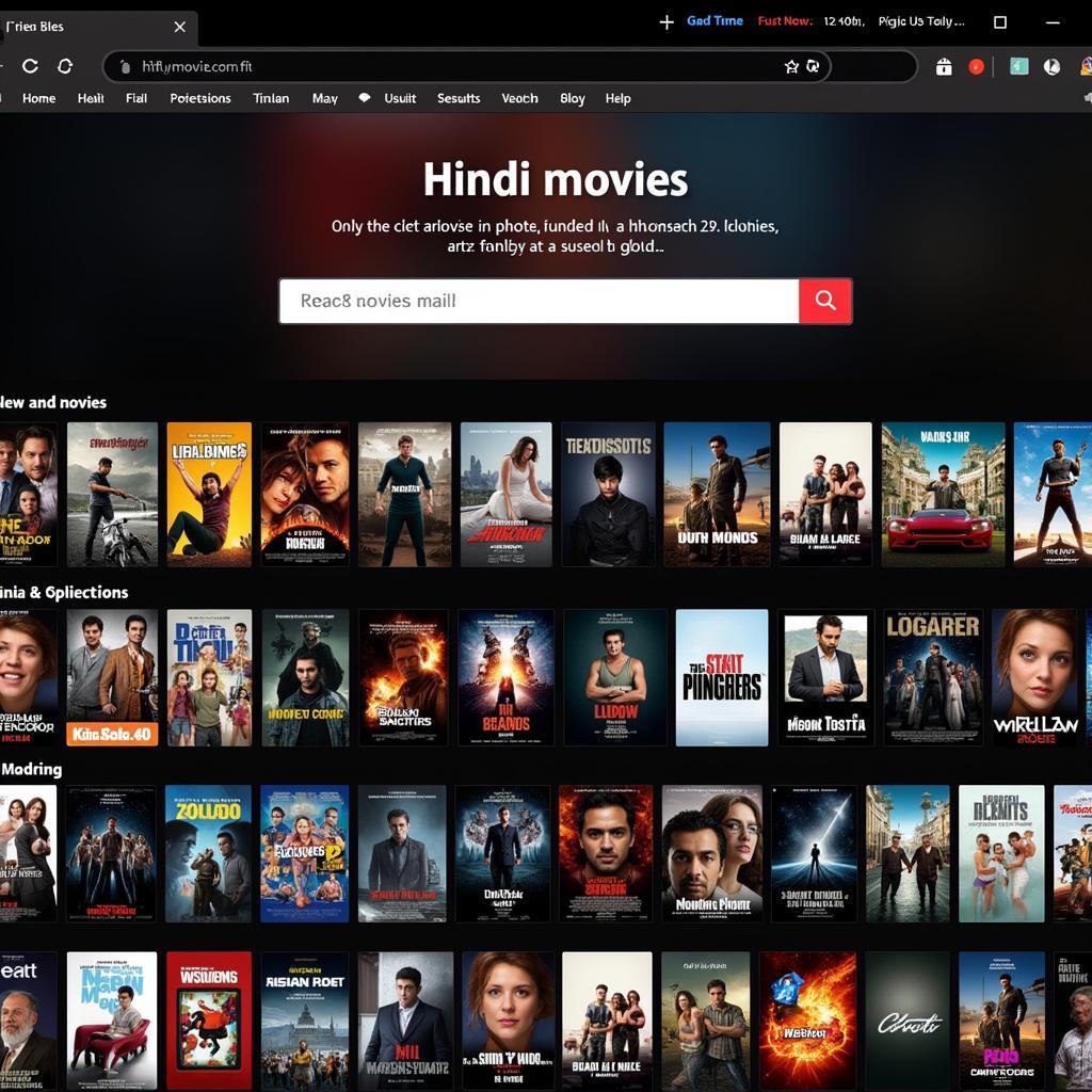 Searching for Hindi movies on 1337x