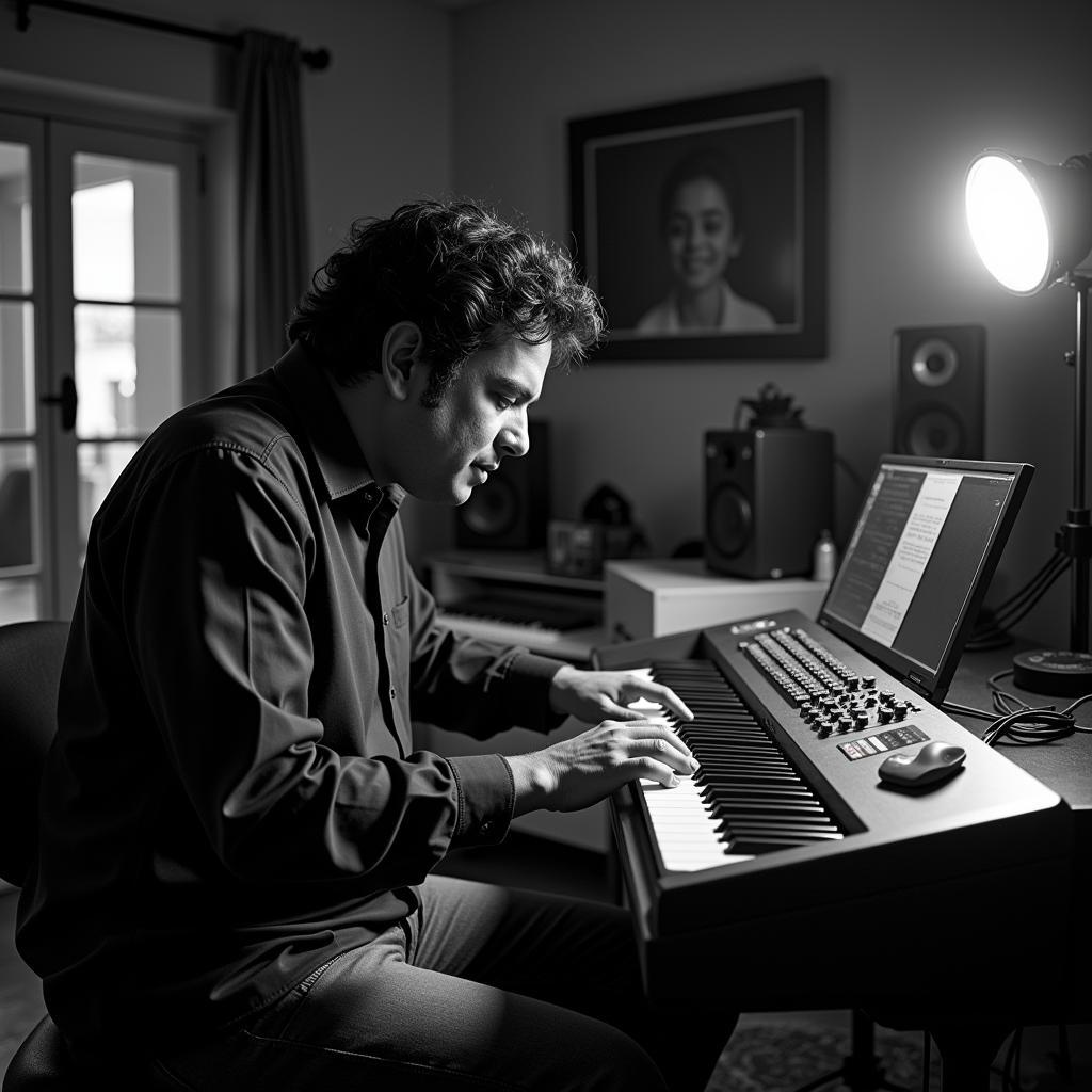 A.R. Rahman composing music