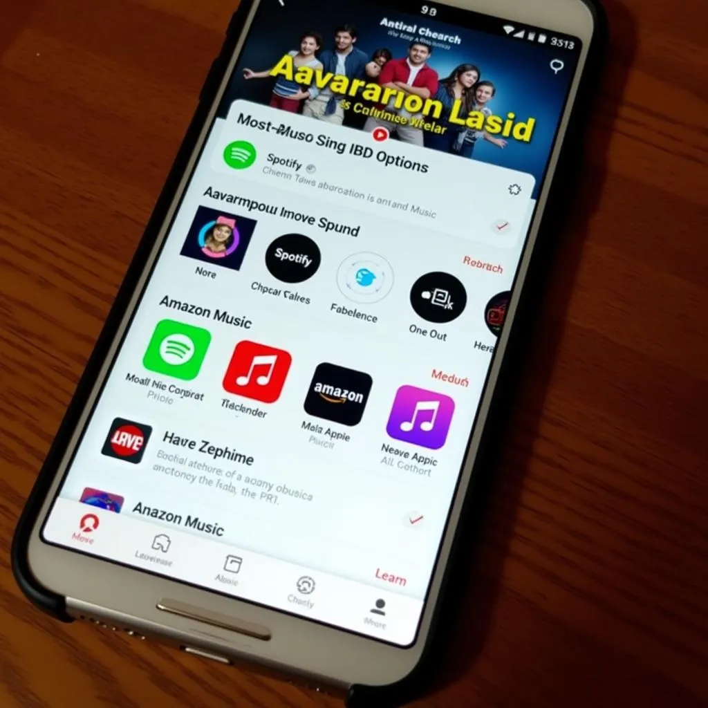 Music Streaming Apps on a Phone