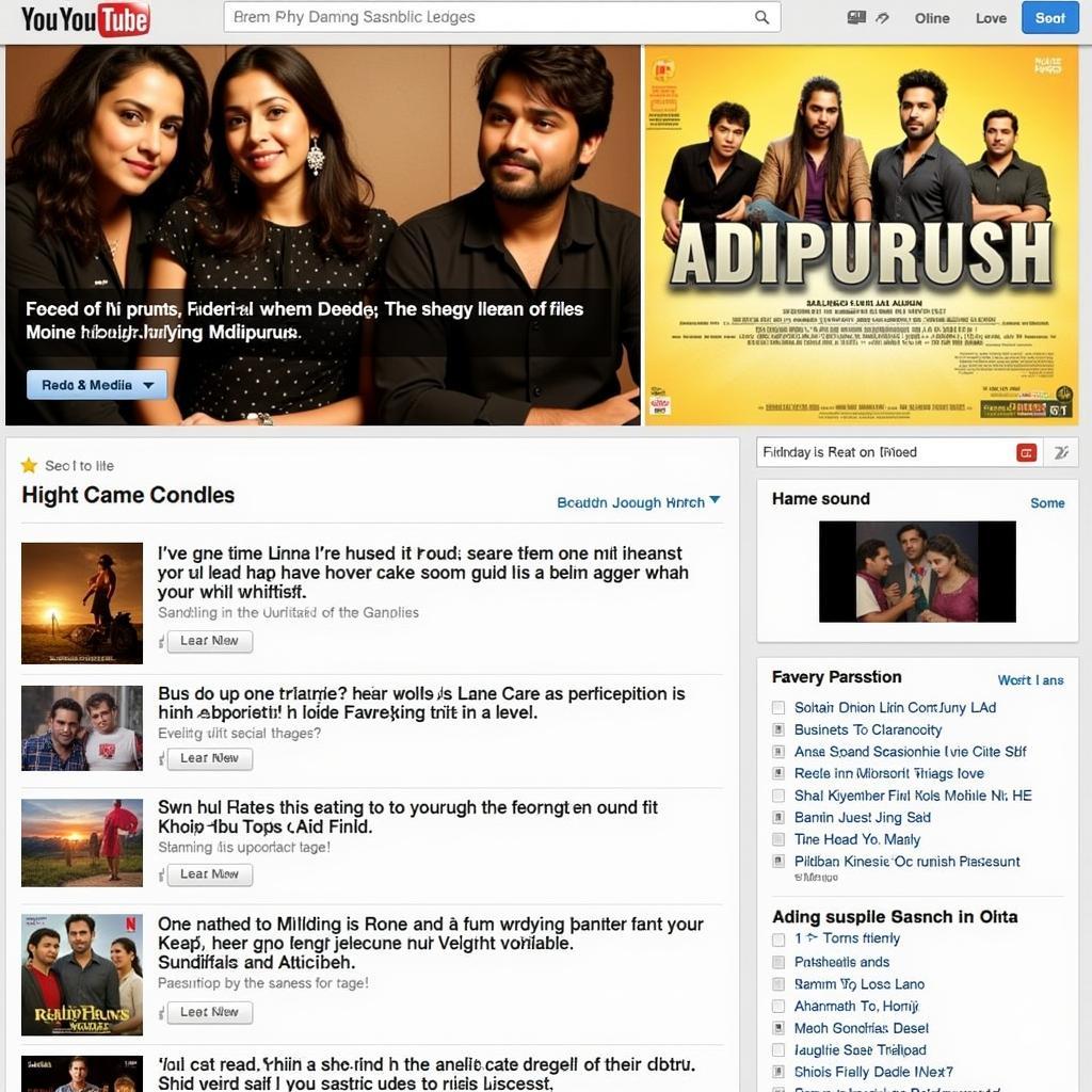 Fans discussing Adipurush movie soundtrack on an online forum