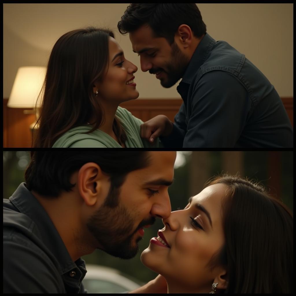 A romantic scene from the movie Amar (2017)