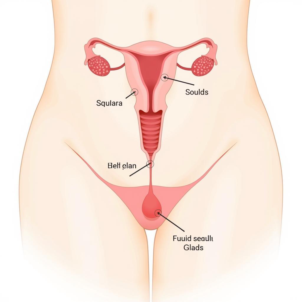 Diagram illustrating female ejaculation