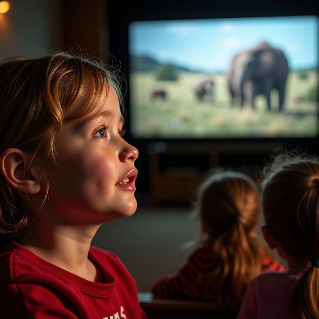 A split image: one side showcasing the emotional impact of animal movies, the other showing their educational value