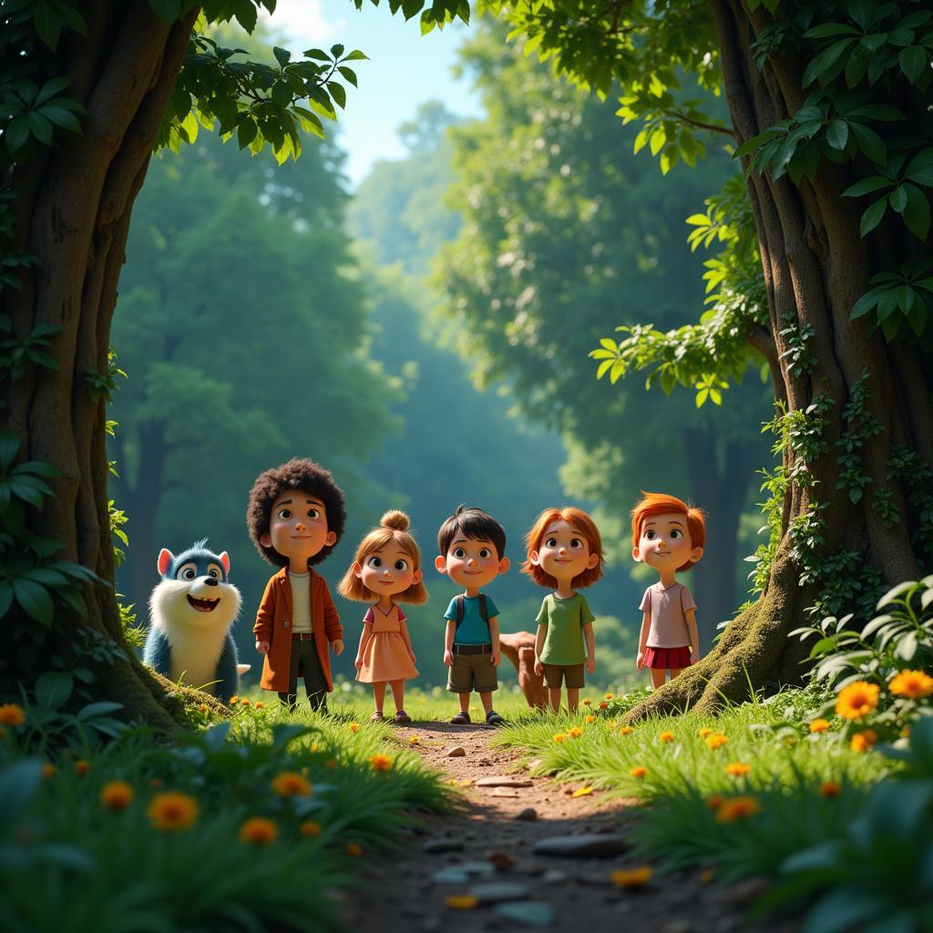 Colorful Animated Movie Scene in HD