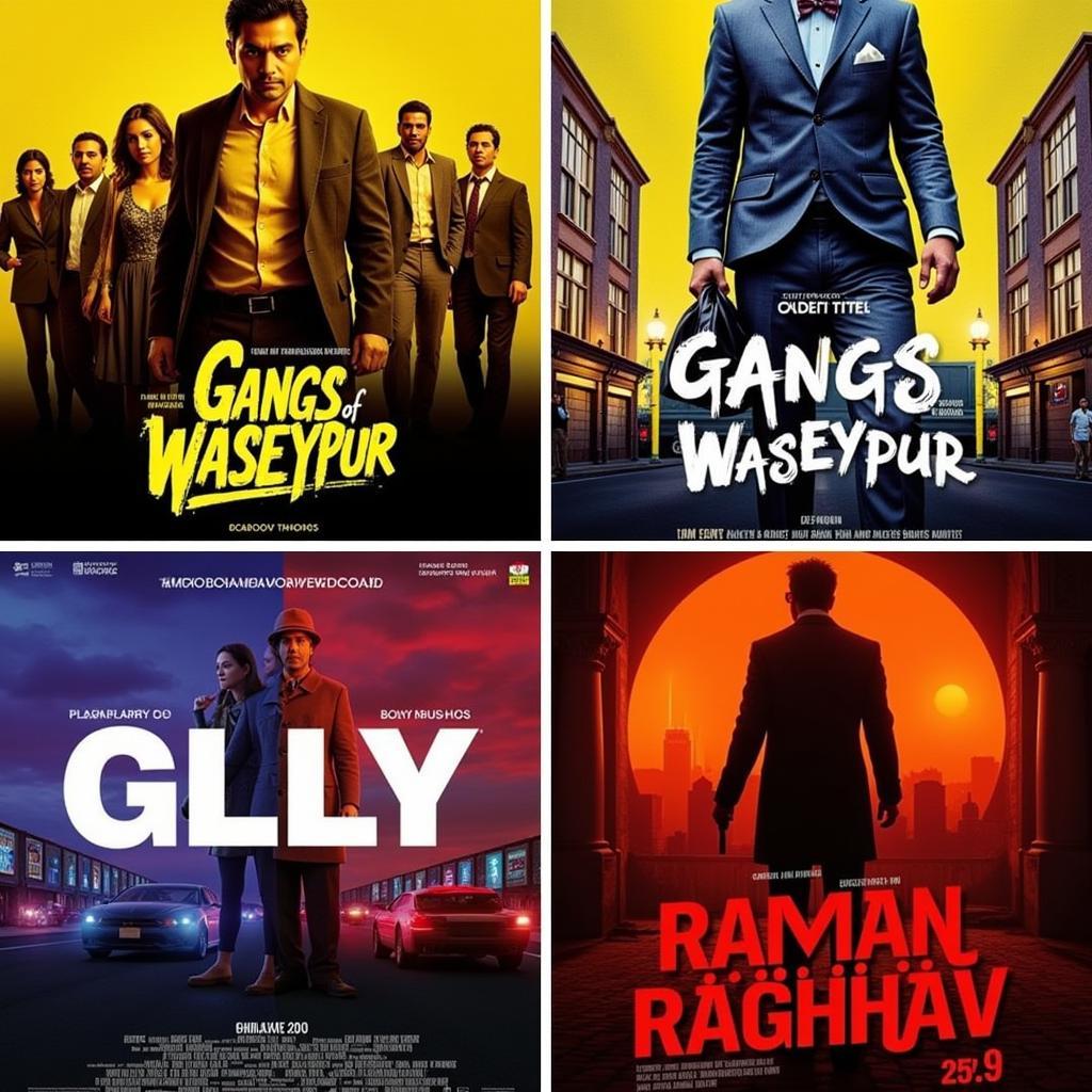 Posters of various Anurag Kashyap films