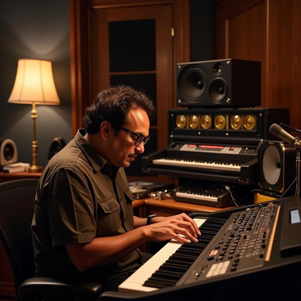 A.R. Rahman composing music