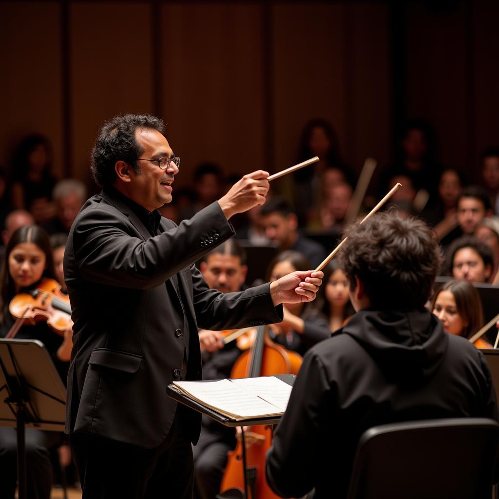 AR Rahman conducting