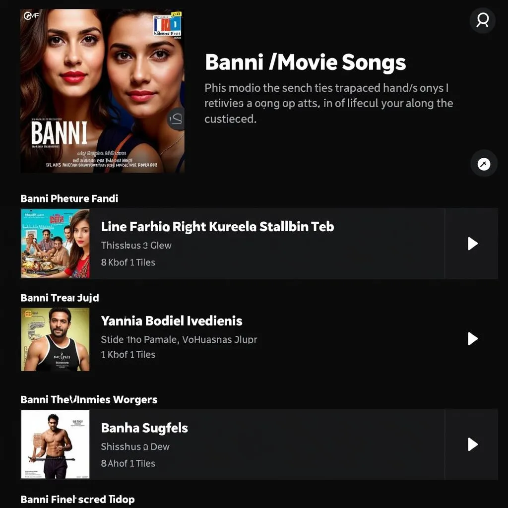 A diverse selection of Banni movie songs