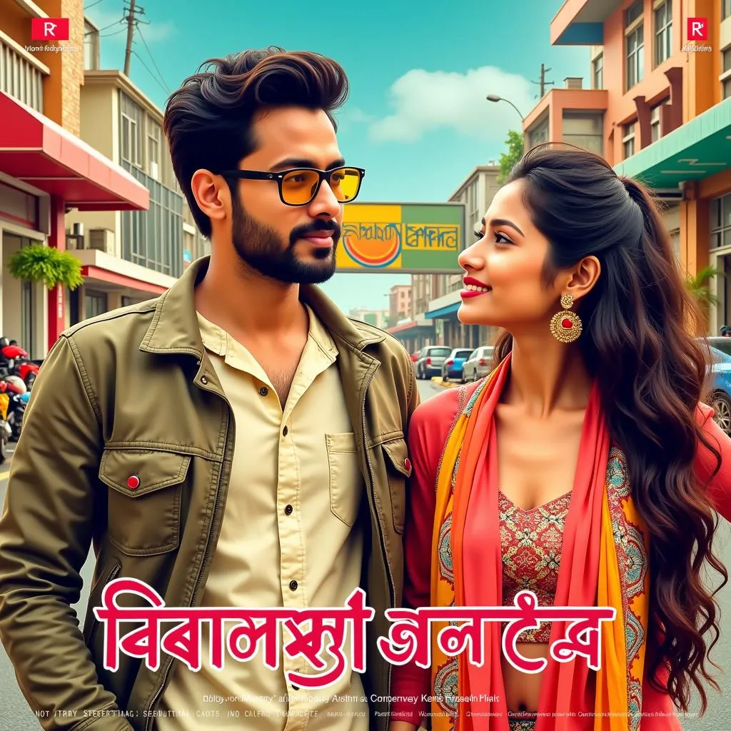 Modern Bengali Romantic Comedy Film Poster 