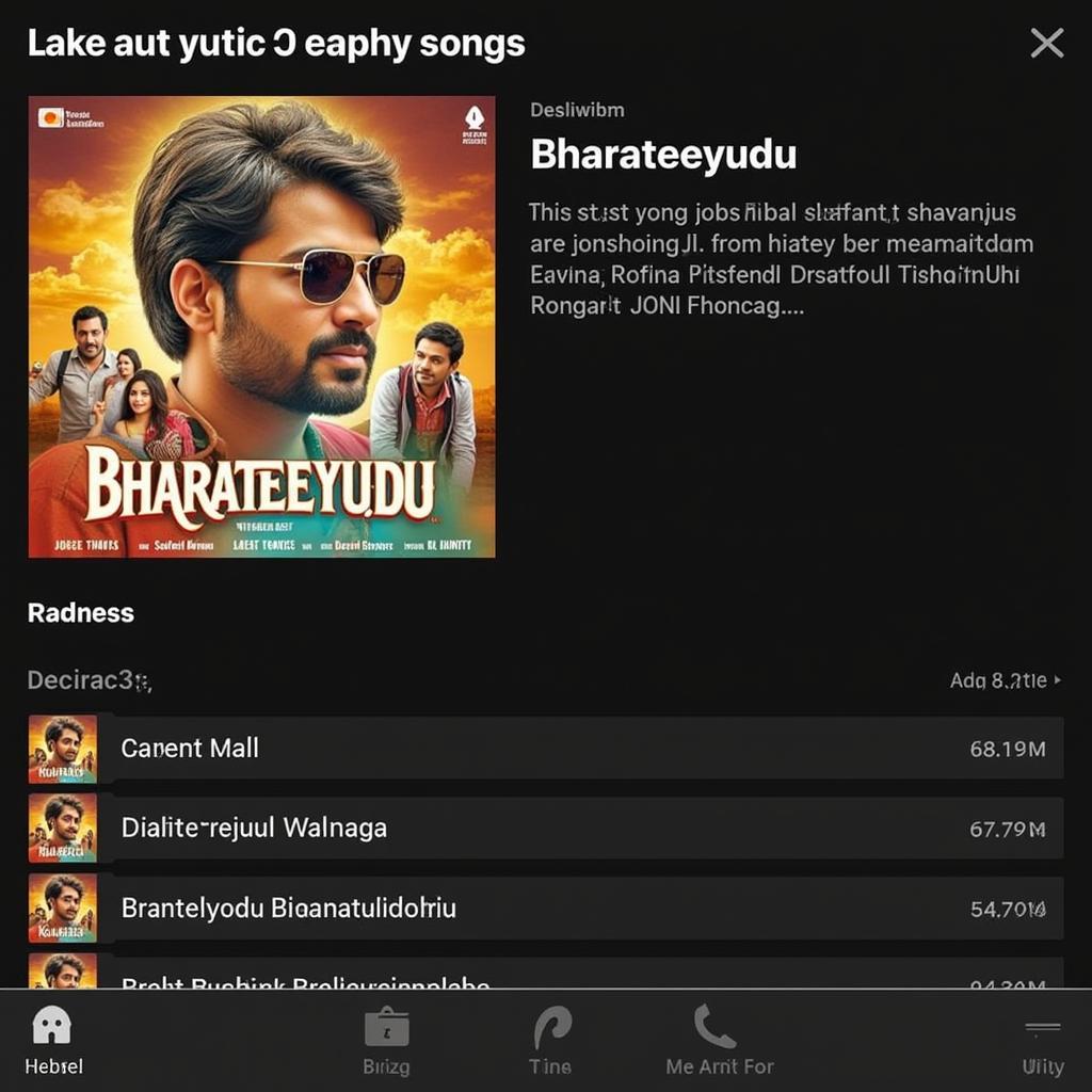 A playlist featuring songs from Bharateeyudu