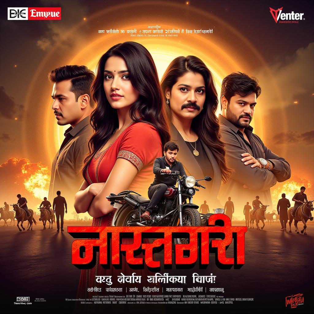 A modern Bhojpuri movie poster with a sleek design.