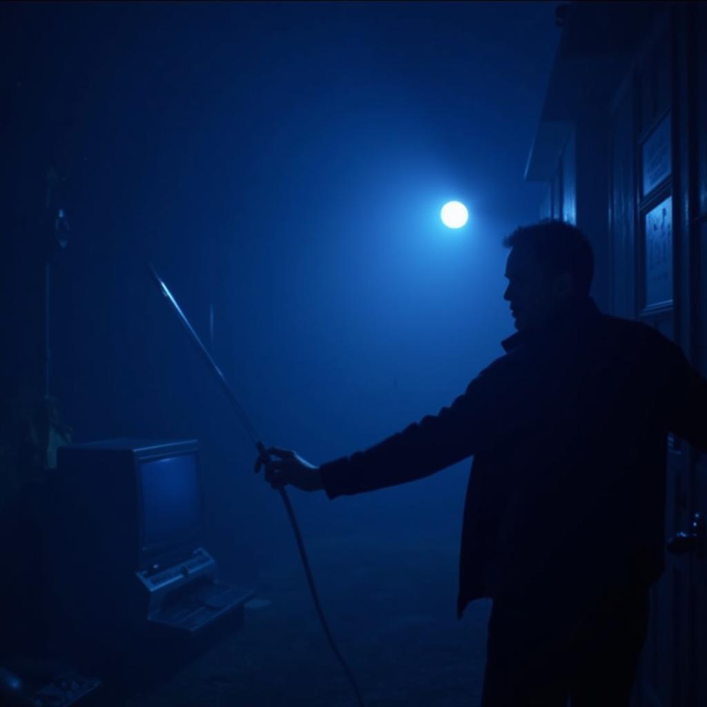 Image showcasing the use of blue lighting in film