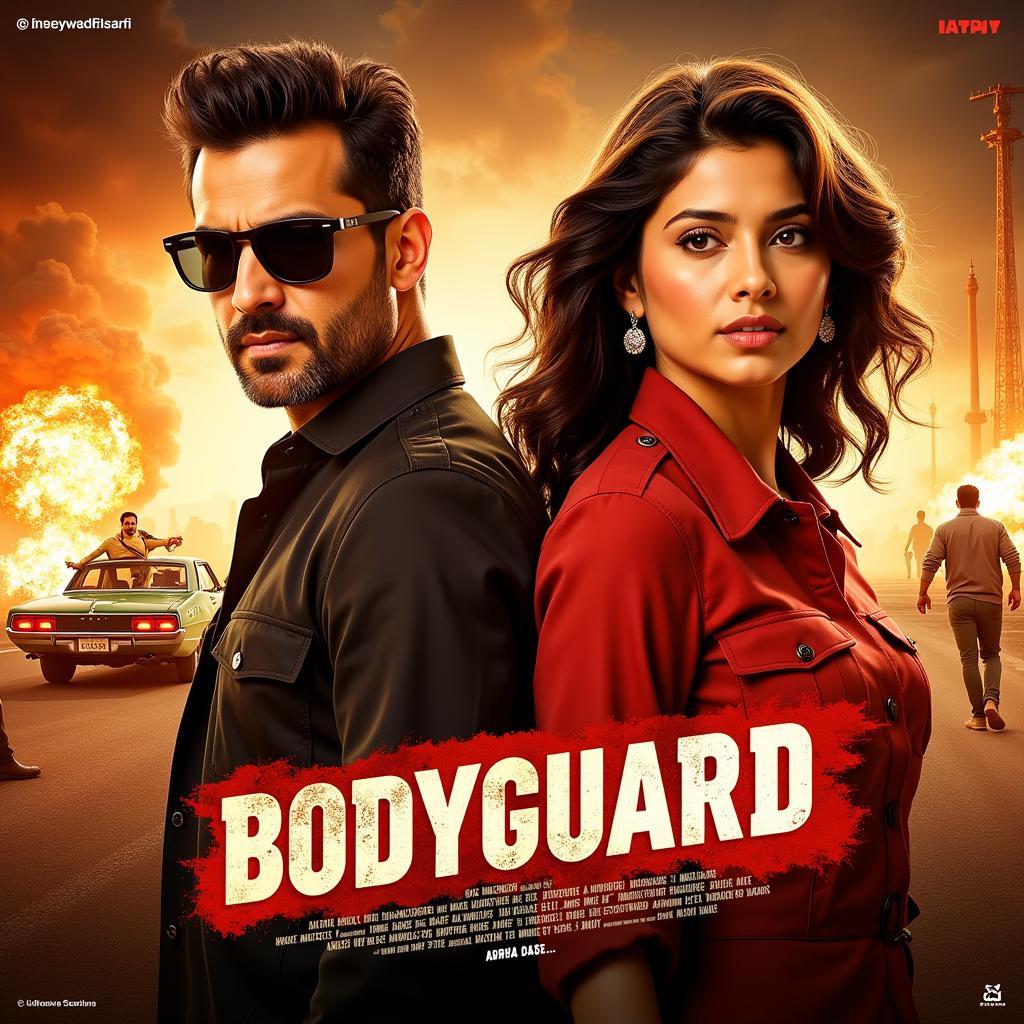 Classic Bollywood Bodyguard Movie Poster