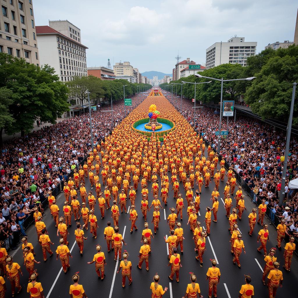 Samba parade at the 2016 Brazil Carnival