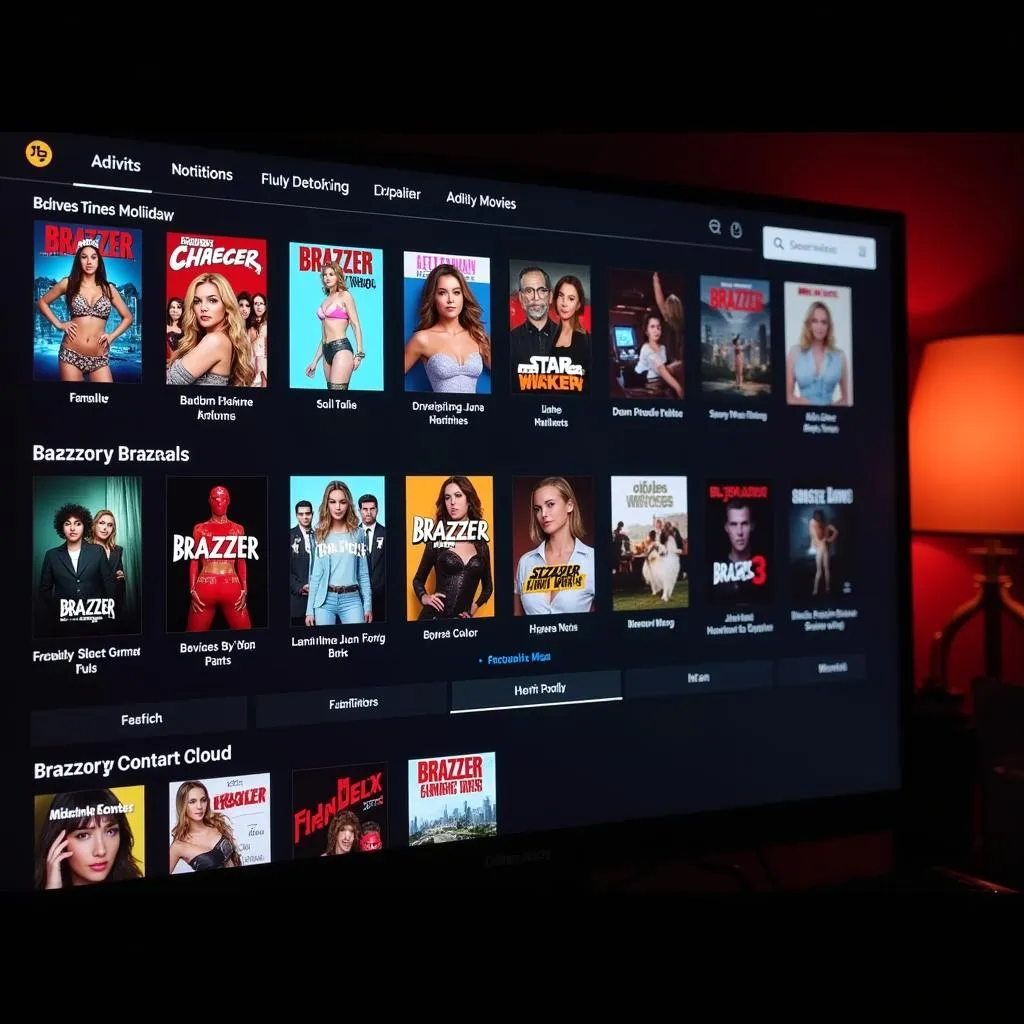 Screenshot of a Streaming Platform Featuring Brazzer Movies