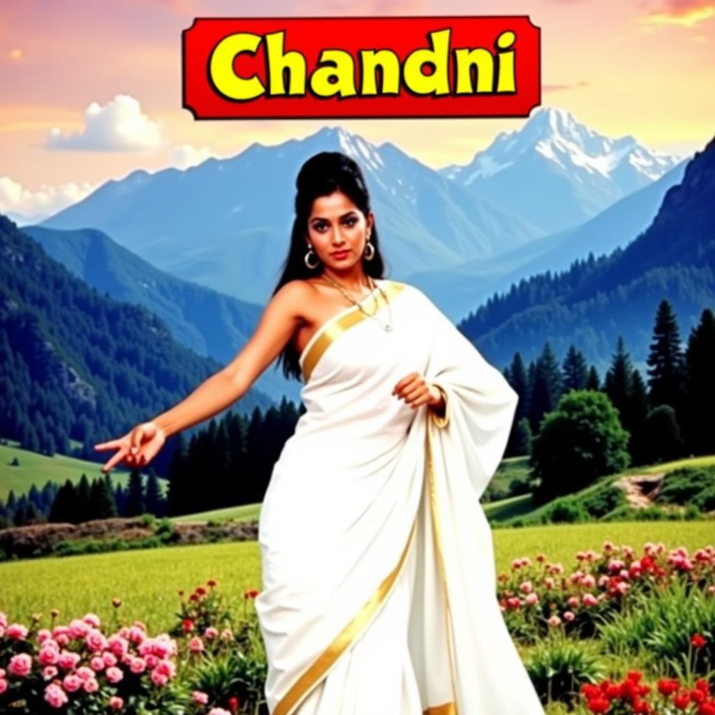 Sridevi in Chandni movie poster