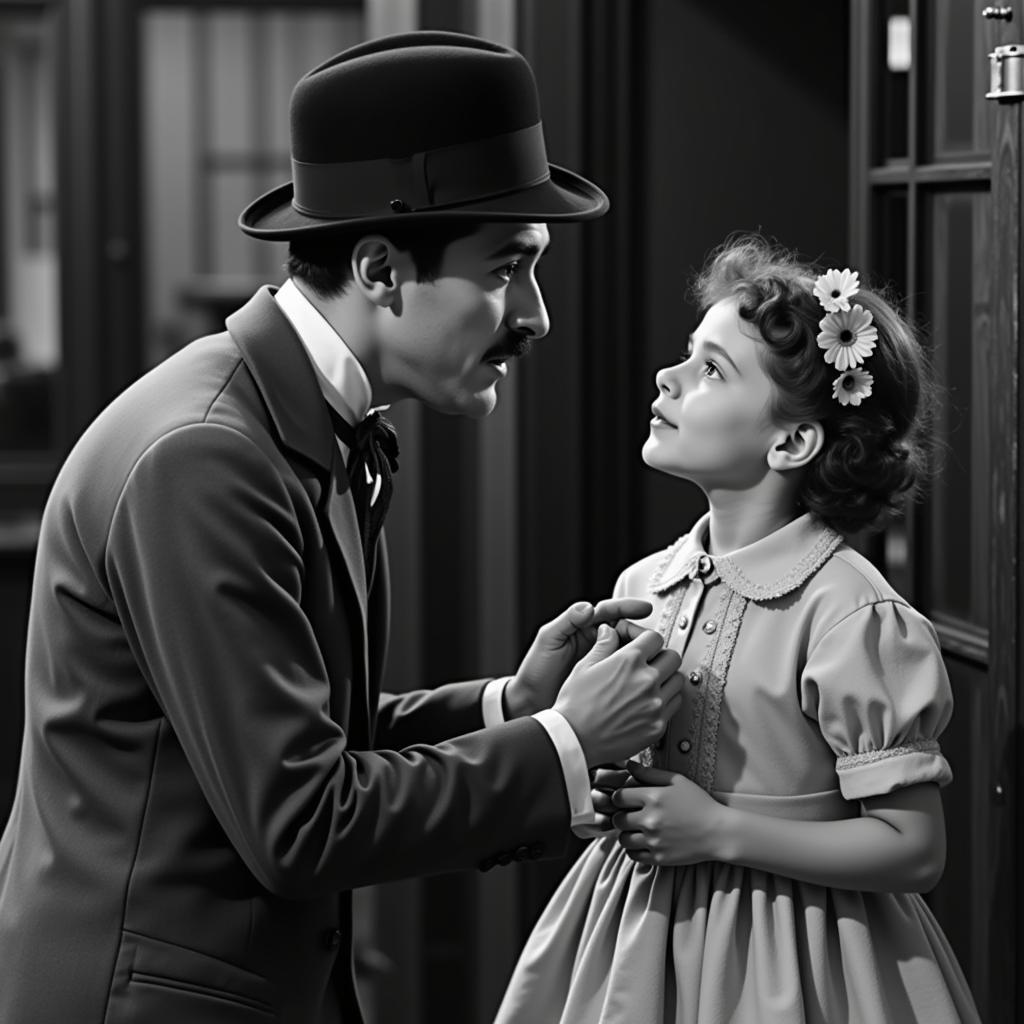 A poignant scene from Charlie Chaplin's City Lights