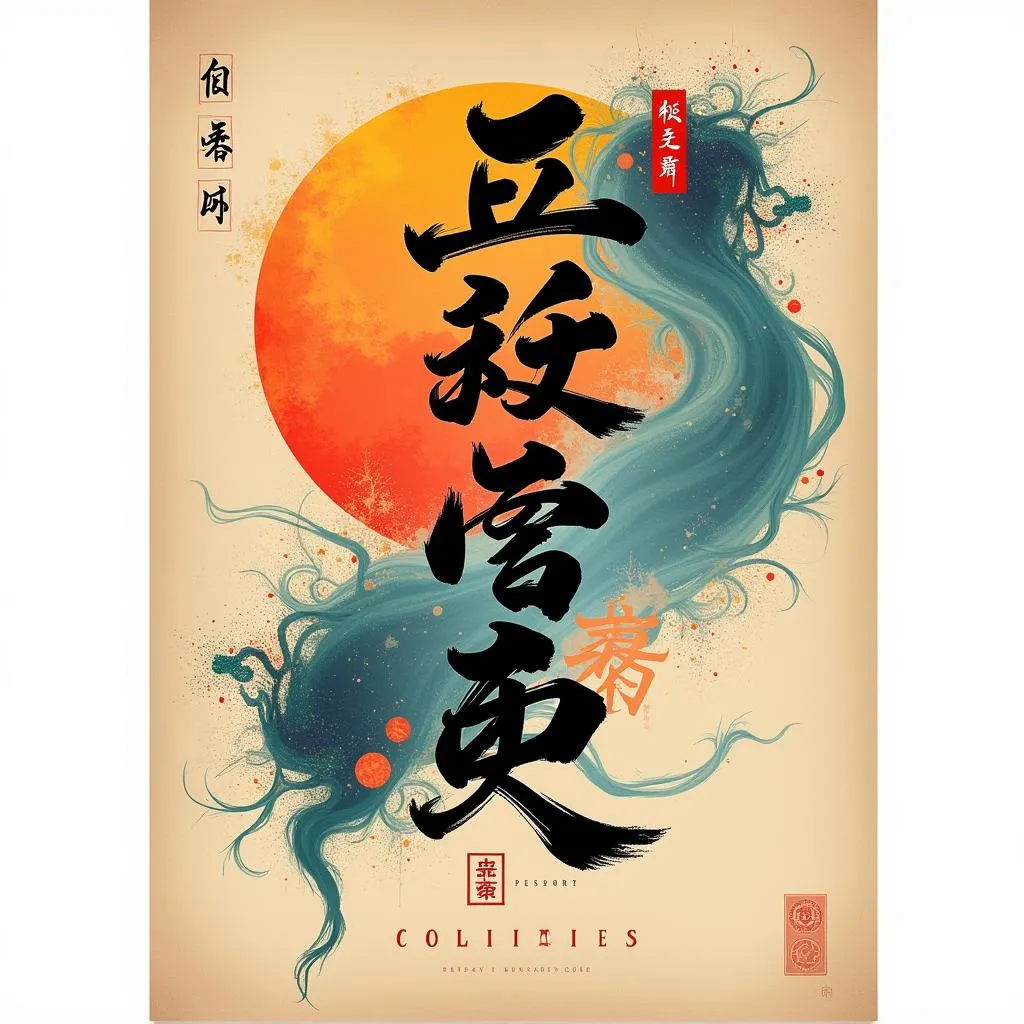 Modern Chinese Movie Poster with Traditional Art Elements