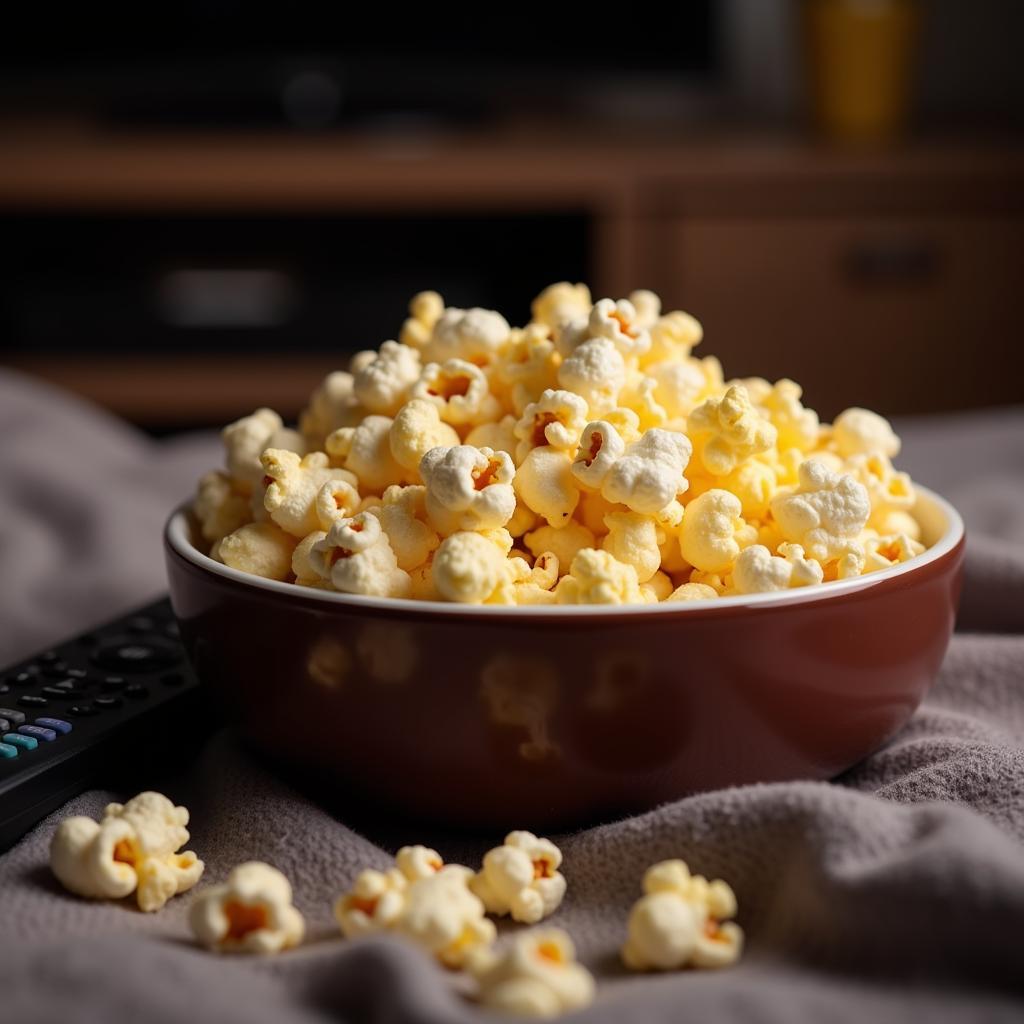 Movie Night Essentials: Popcorn and Remote