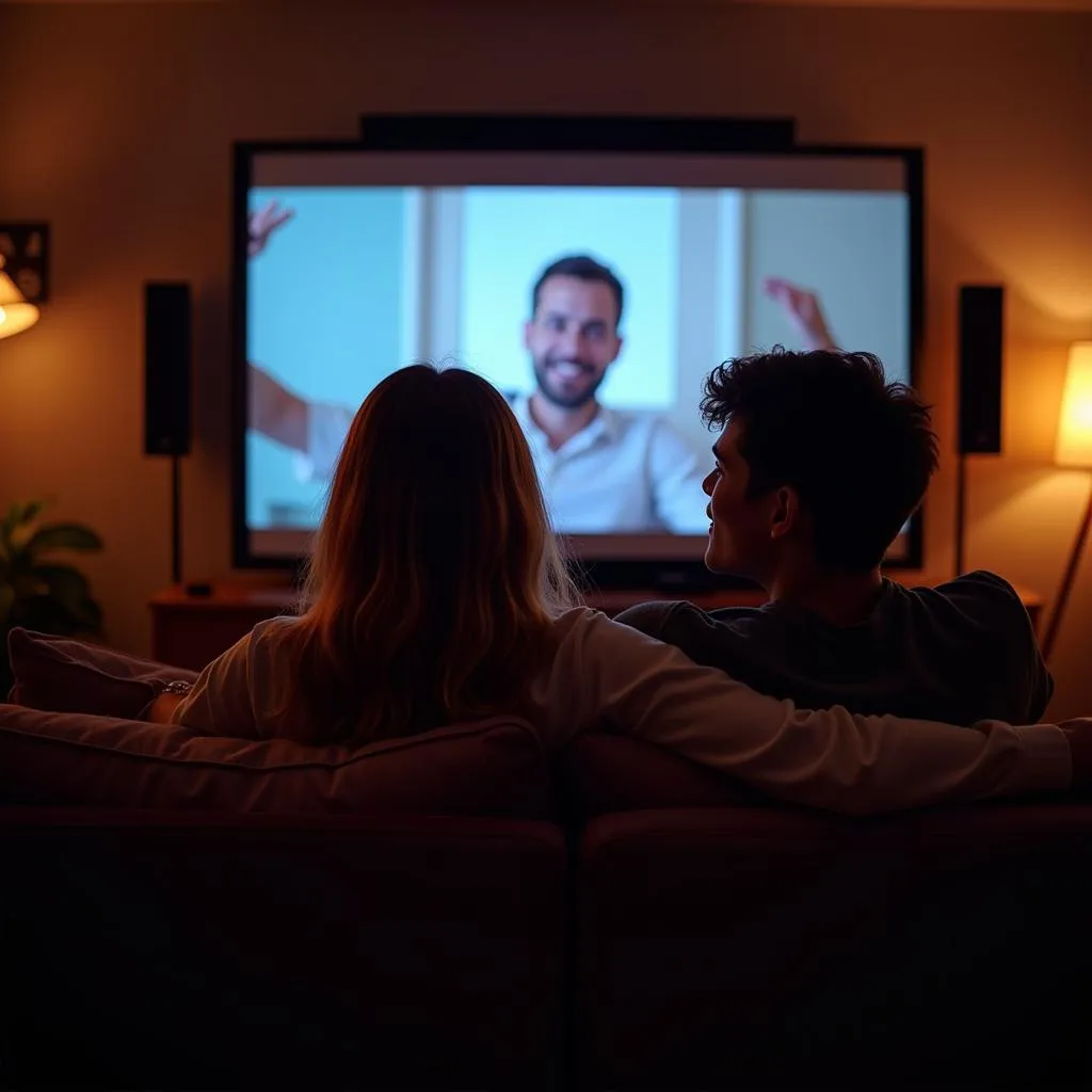 Couple Enjoying a Movie in HD