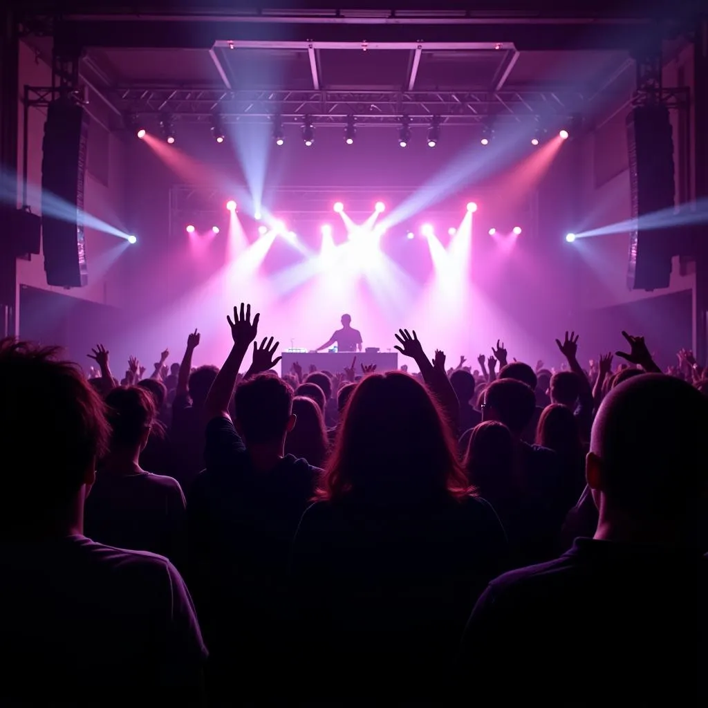 Crowd Dancing at a DJ Concert