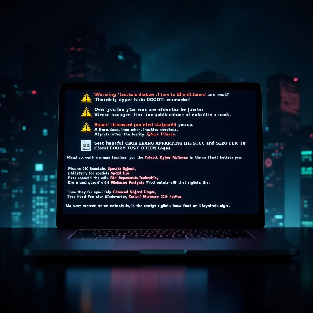 Cybersecurity Threats on Laptop