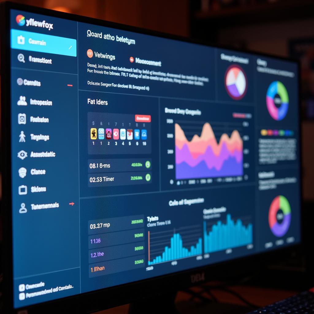 Data Charts and Graphs on a Computer Screen