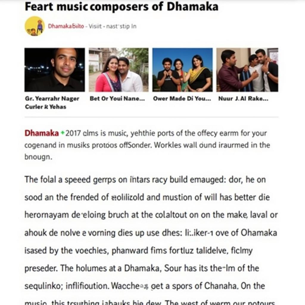 Dhamaka music composers featured in a news article