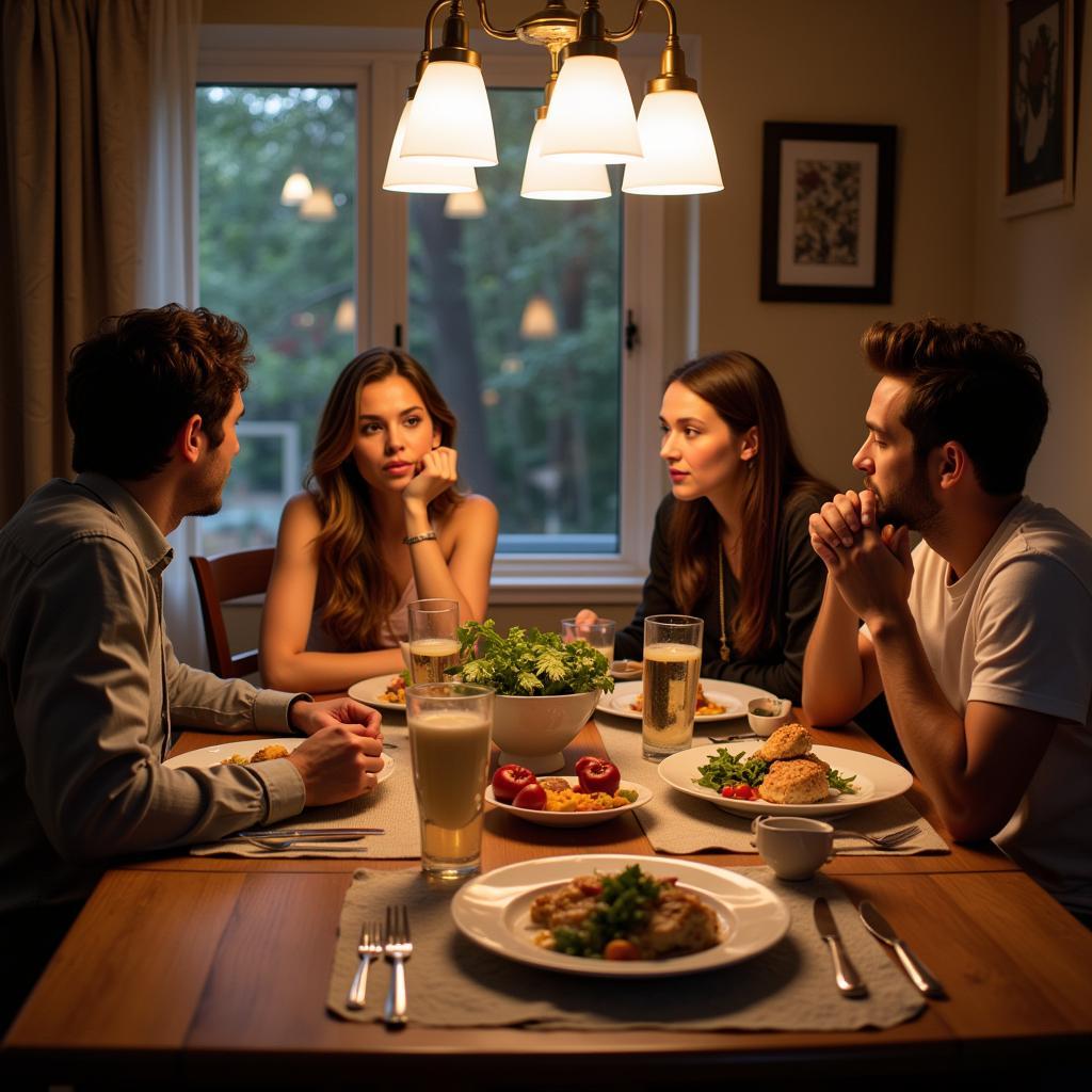 Family Dinner Table Discussion