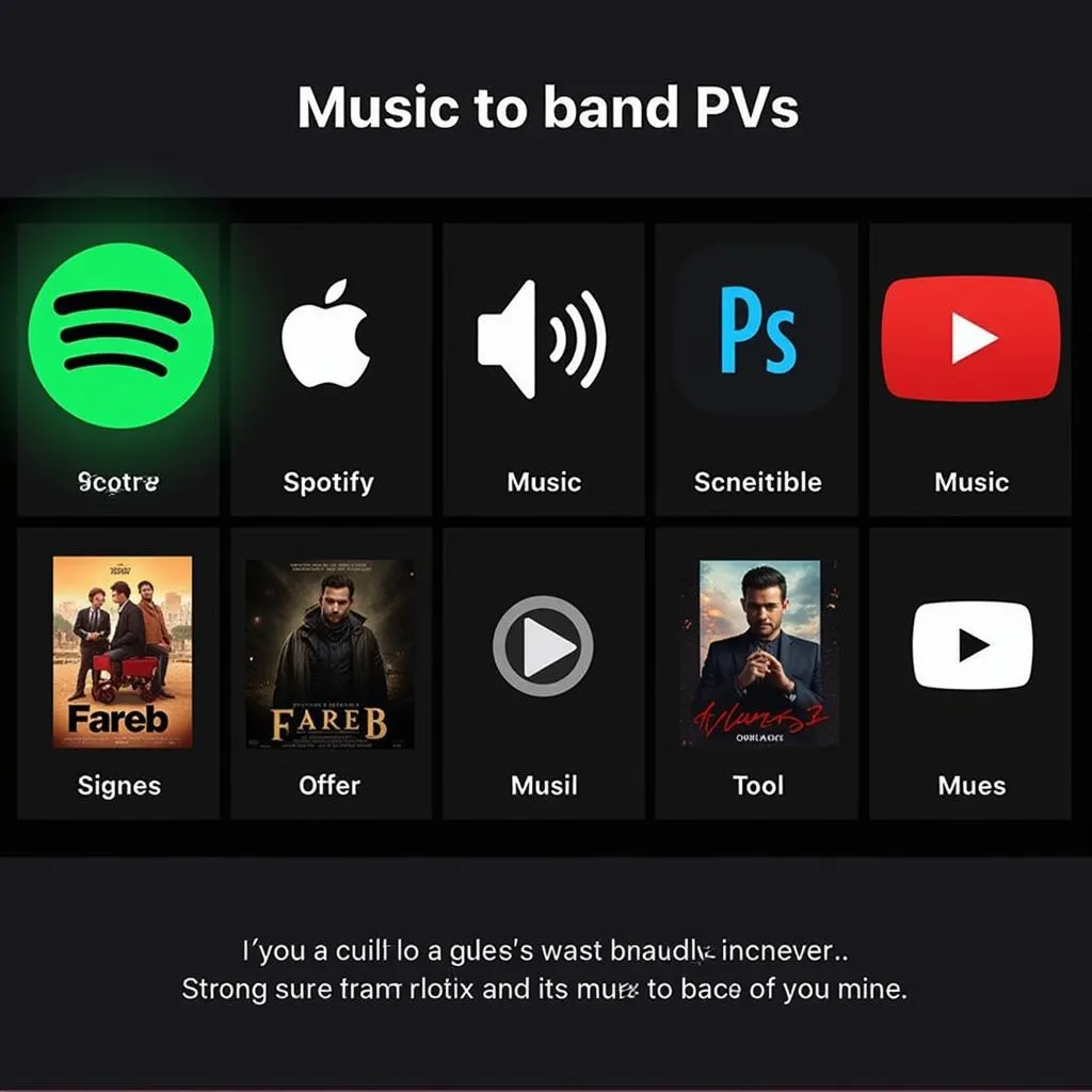 Streaming platforms showcasing the Fareb movie soundtrack