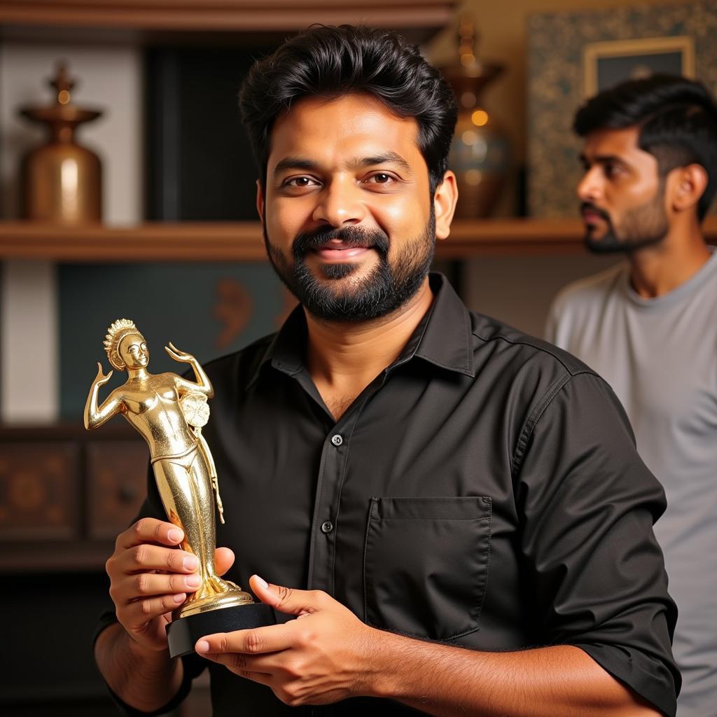 Shakthi Kanth, the music composer of Fidaa, at an awards ceremony