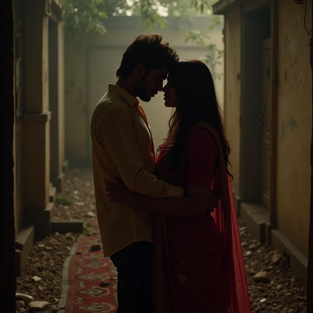 A scene depicting forbidden love in a Bangla movie