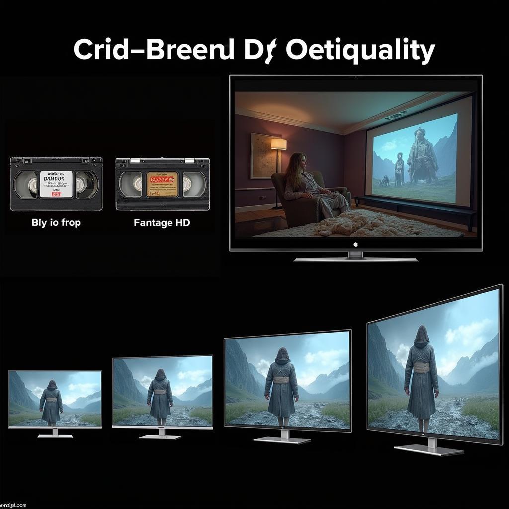 The evolution of movie resolution from VHS to Full HD