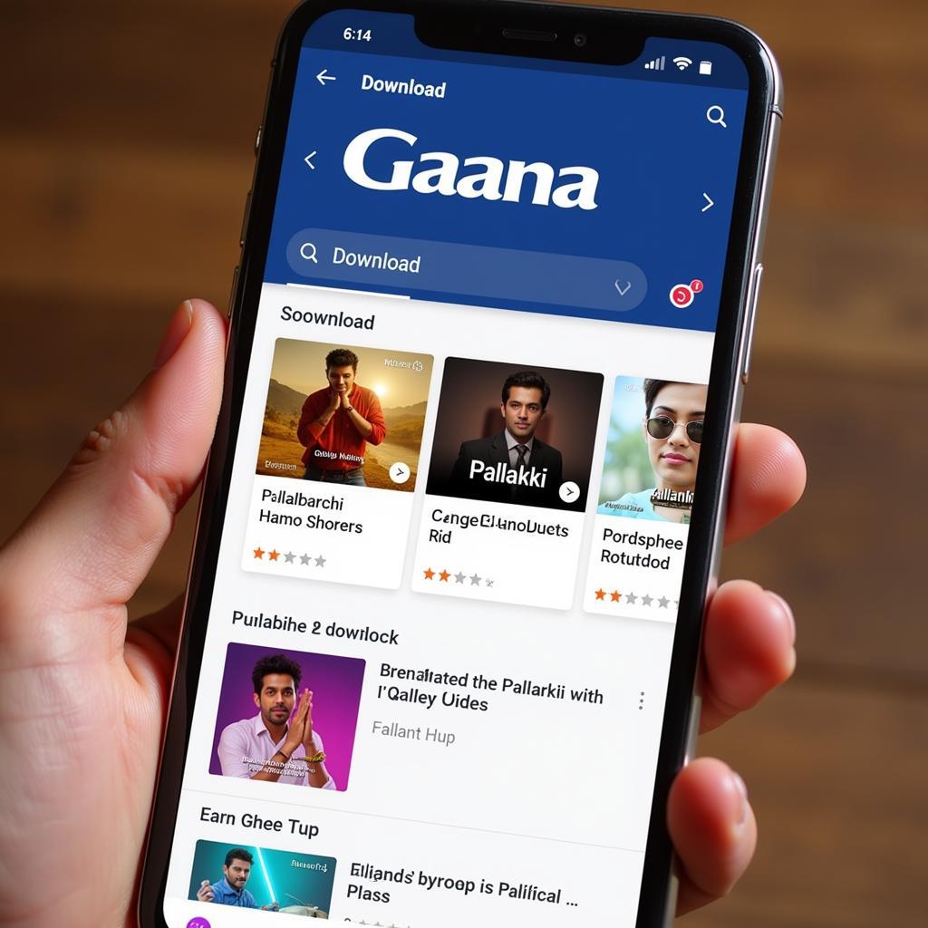 Gaana Music App Download Page