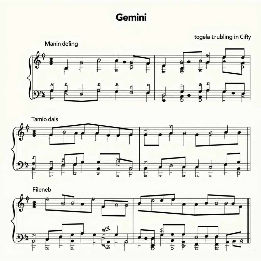 Gemini Movie Naa Songs Sheet Music