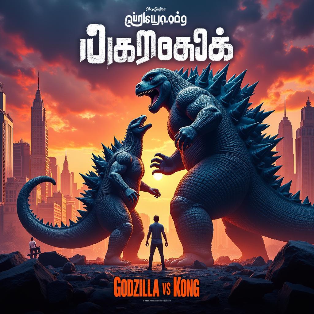 Godzilla vs Kong Tamil Movie Poster