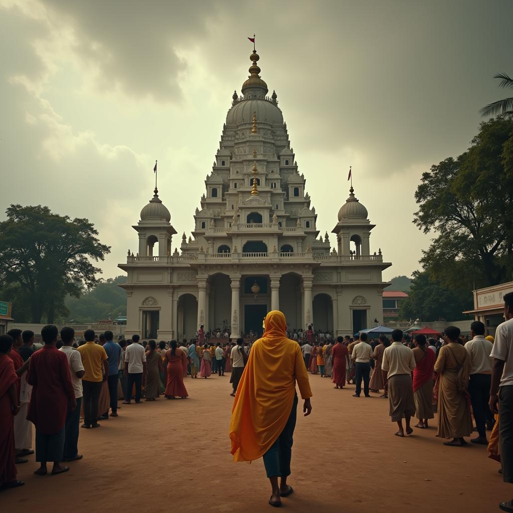 Guruvayoor Ambalanadayil temple scene