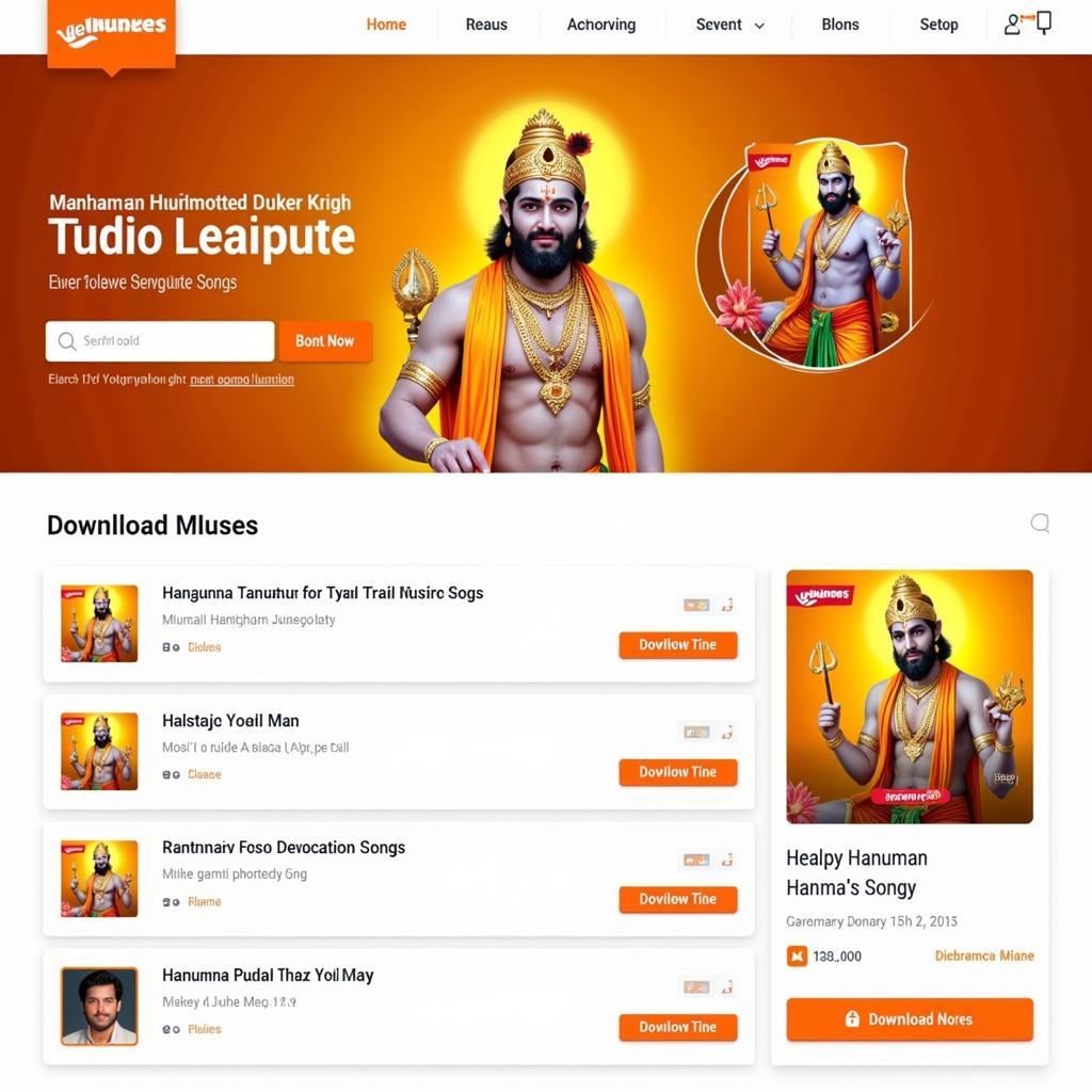 Hanuman Devotional Music Download Platform