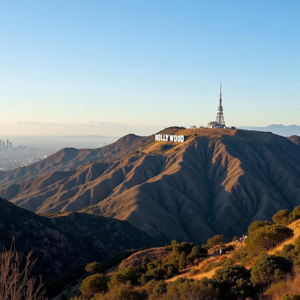 The Hollywood Sign Overlooking the City