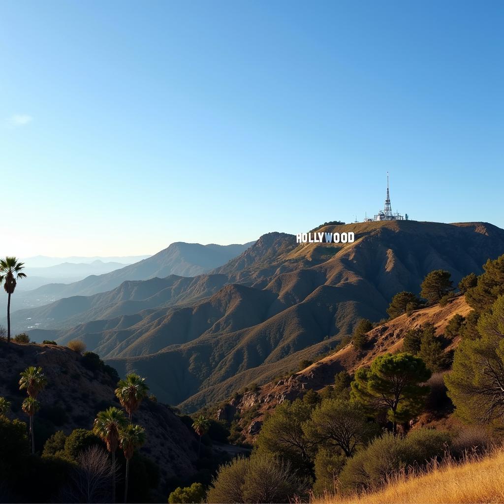 Iconic Hollywood Sign in California