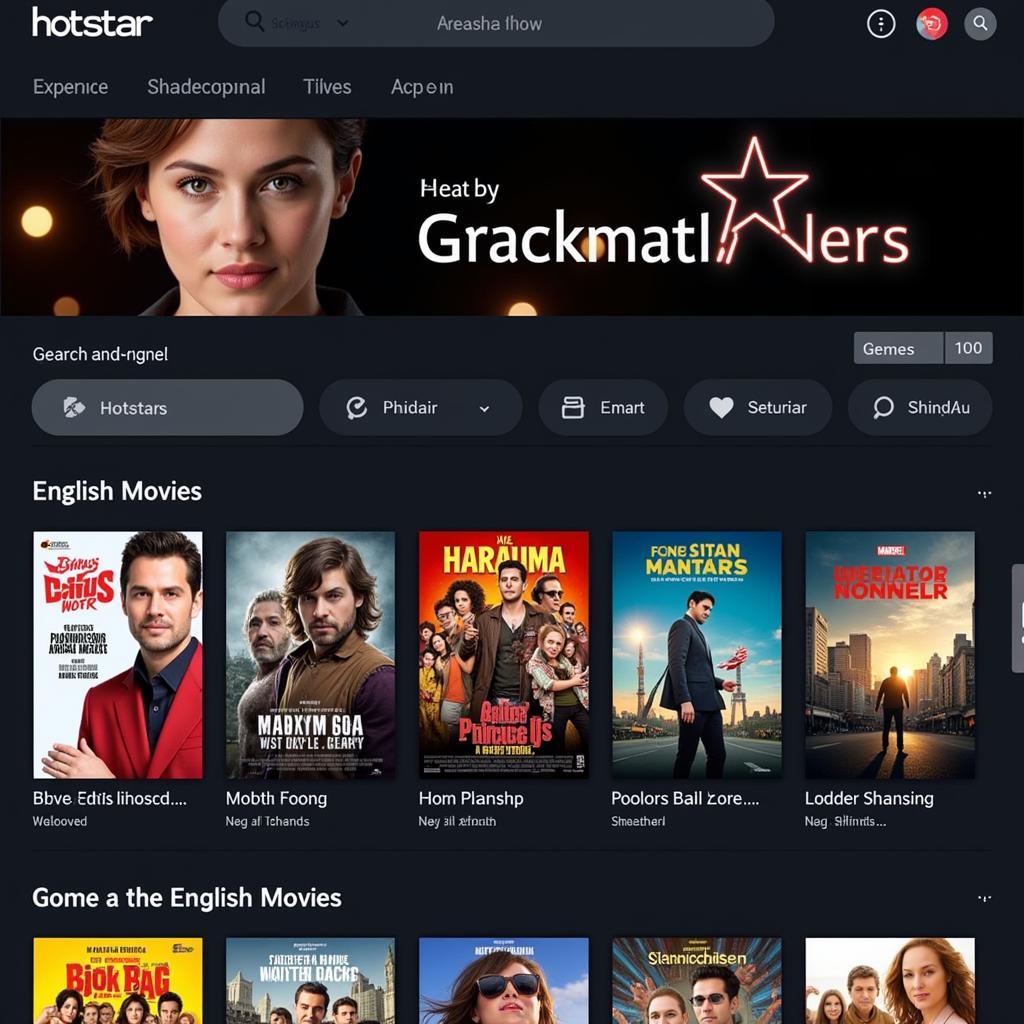 Hotstar English Movies Interface