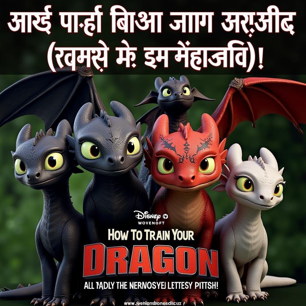 Theatrical release poster of How to Train Your Dragon in Hindi