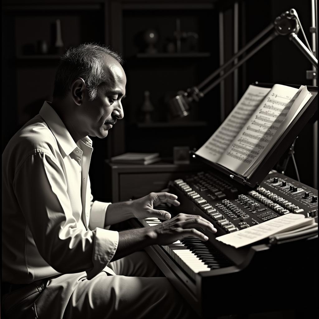 Ilayaraja composing music