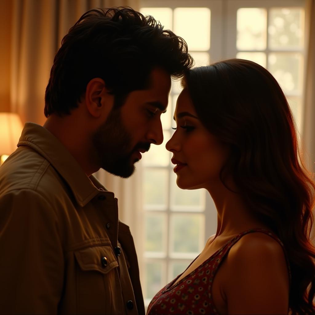 Still from the song "Zara Sa" featuring Emraan Hashmi and Sonal Chauhan in a romantic setting