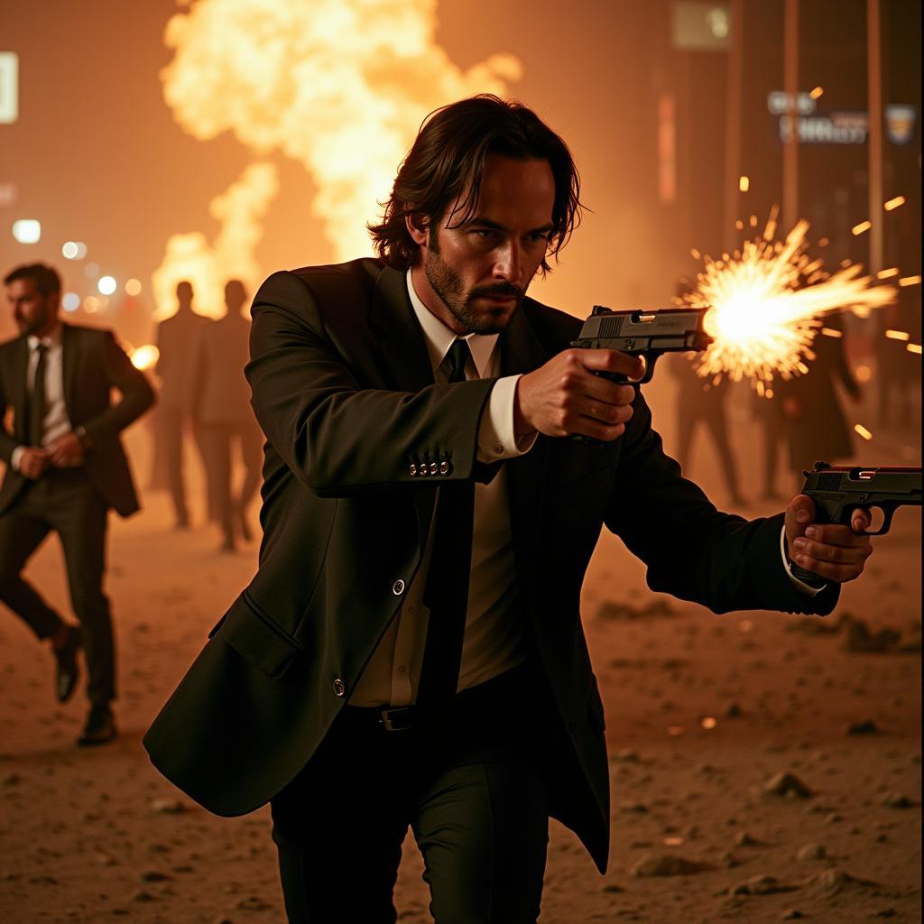 John Wick Gun-Fu Action Scene