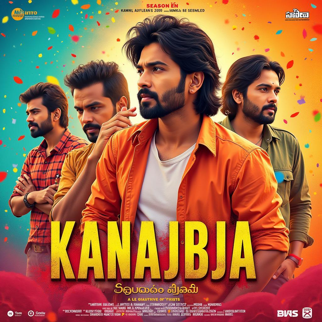 Kannada film poster showcasing vibrant colors and actors