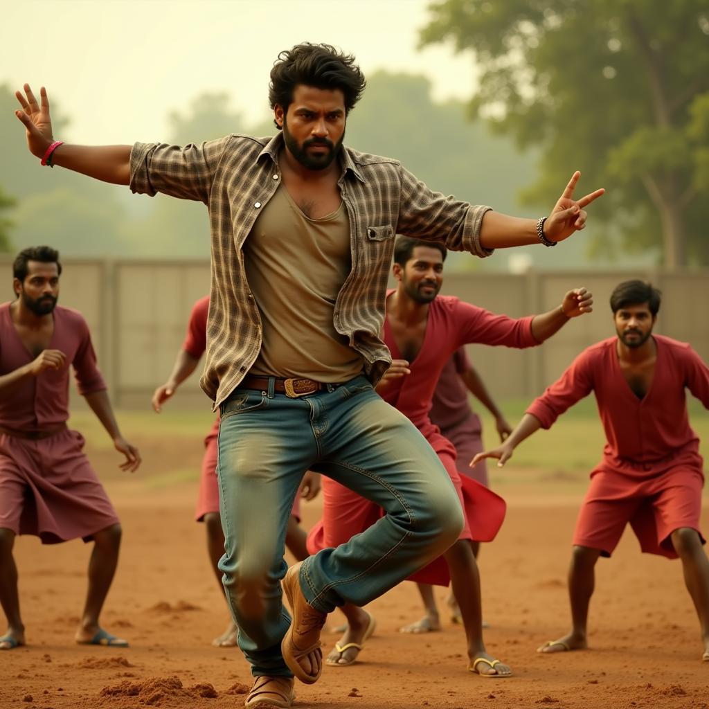 Karuppan Action Scene