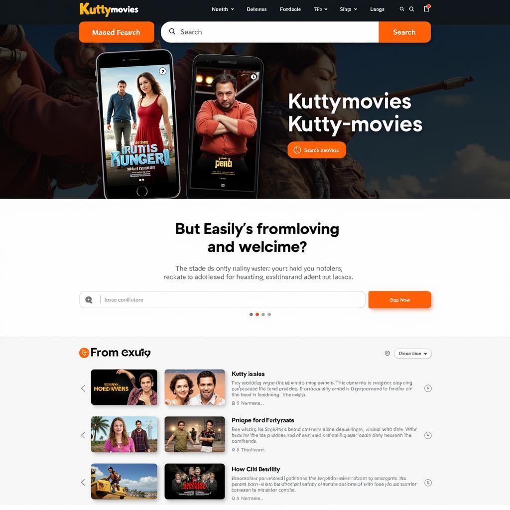 Kuttymovies Website Interface