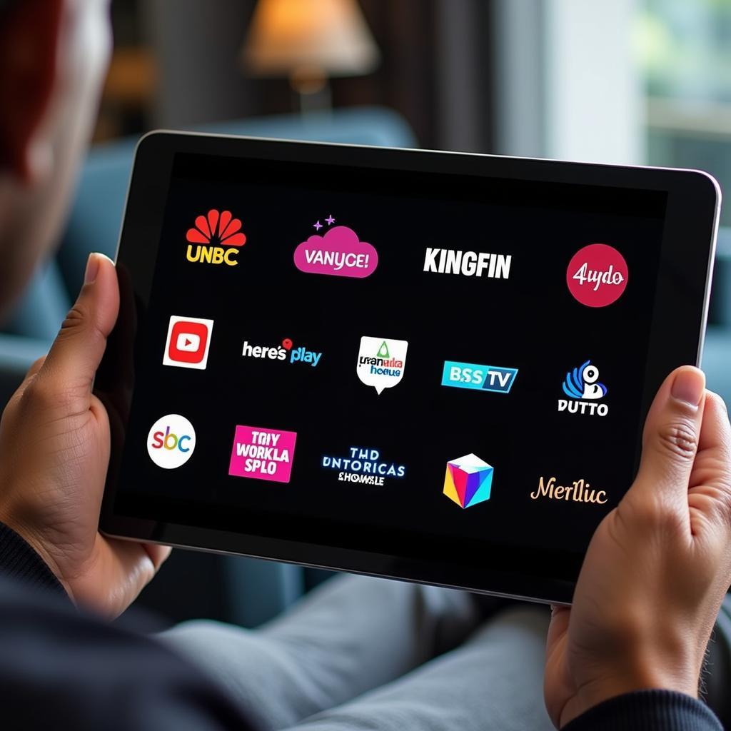 Variety of Legal Kannada Movie Streaming Platforms on a Tablet