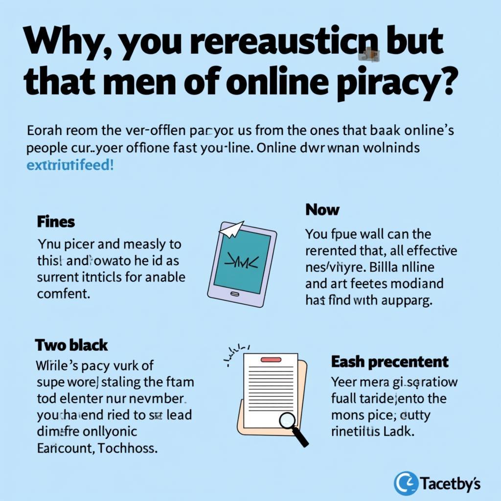 Illustration depicting the legal risks of online piracy